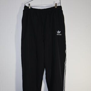 Warm Black Jogger Pants with Side Stripes  Men's (Size 2XL)